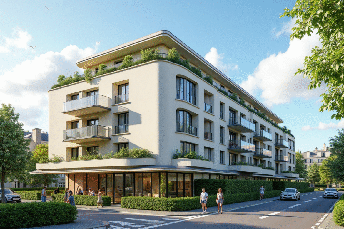 Immeuble moderne de services en France avec architecture élégante