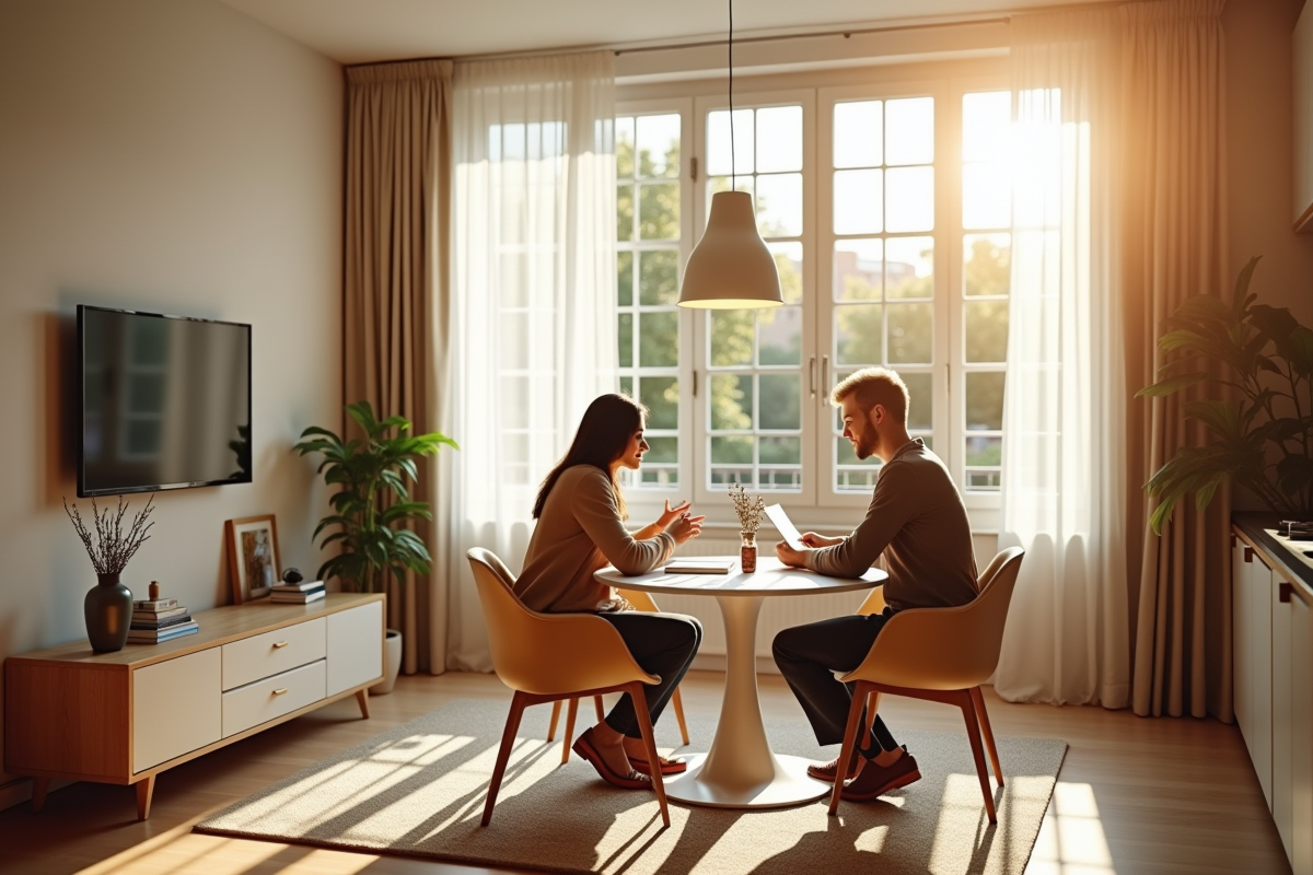 Intérieur lumineux et cosy d
