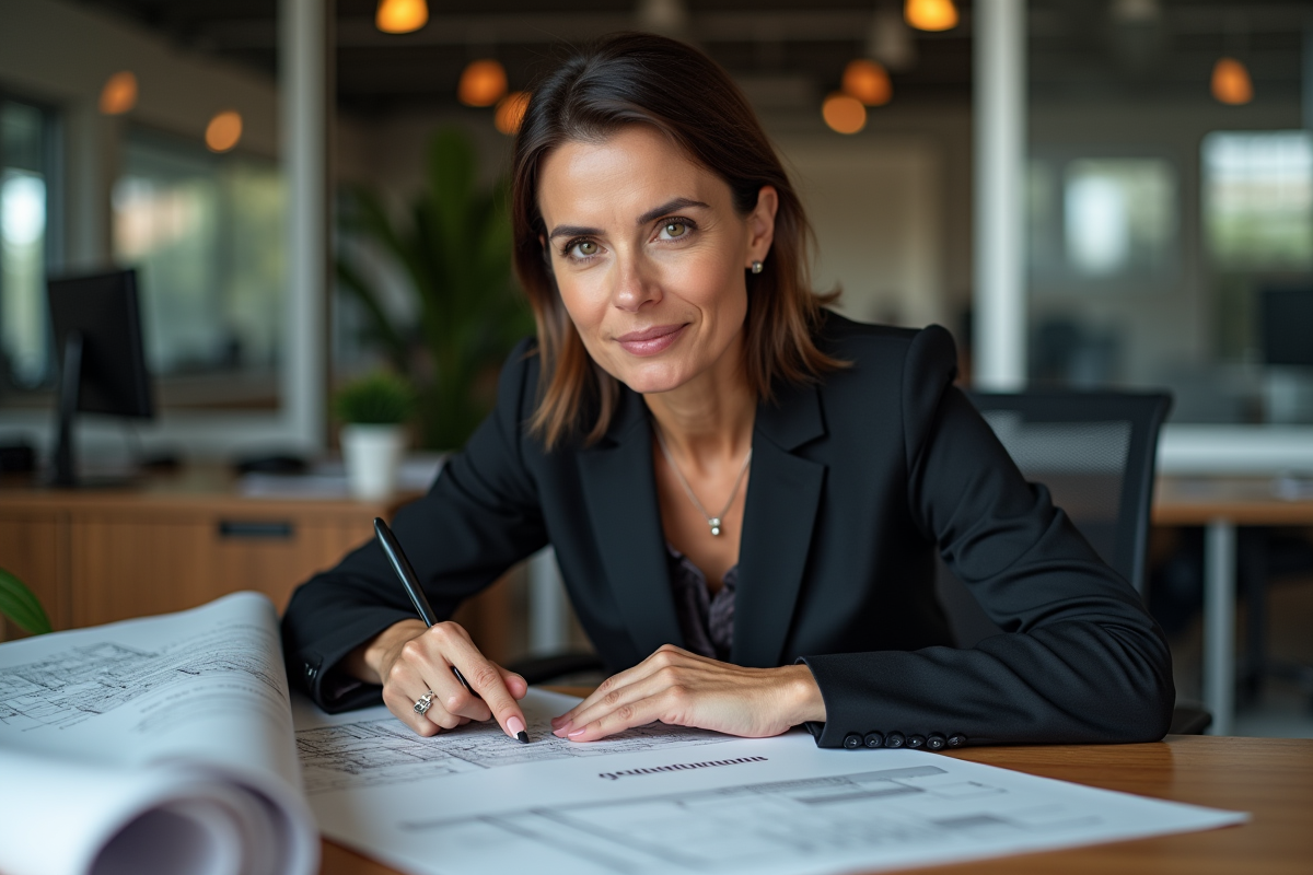 Femme d affaires vérifiant des documents d assurance