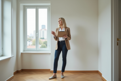 Femme d'âge moyen dans un appartement moderne