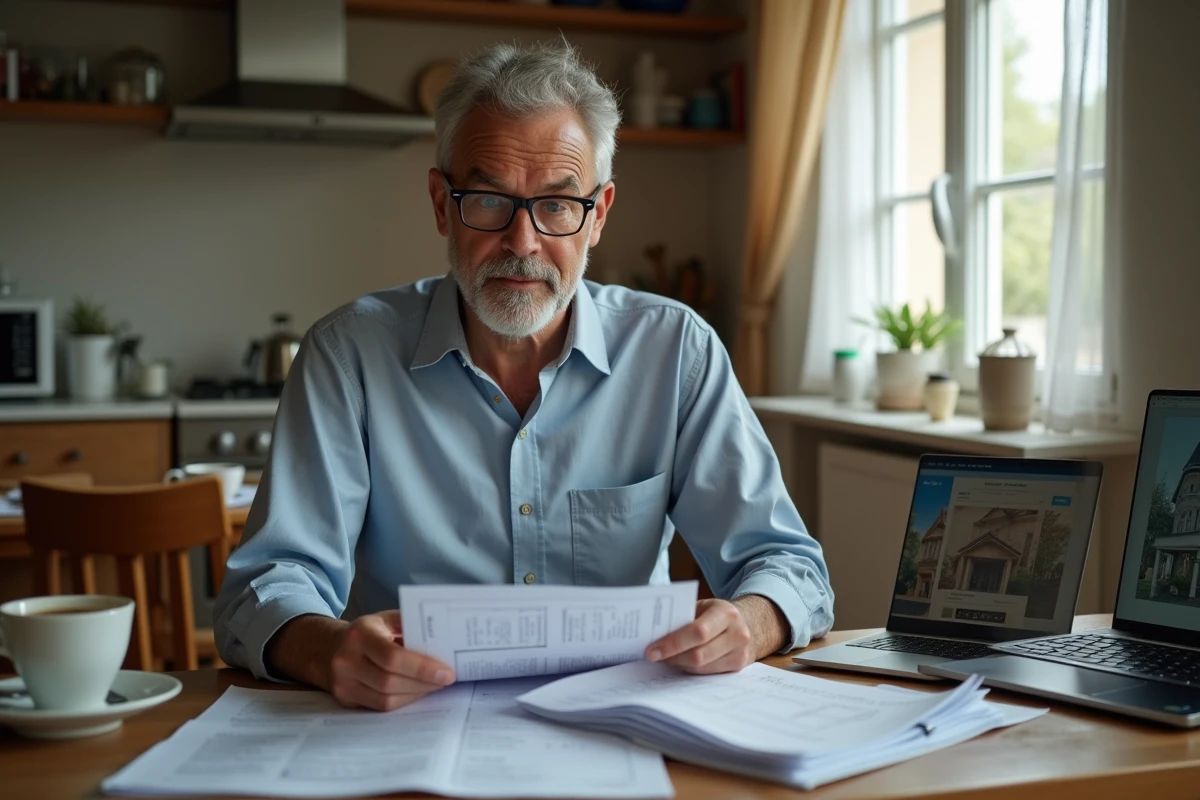 Propriétaire étudiant des documents de revente d'un appartement en résidence Pierre et Vacances, analysant les conditions contractuelles