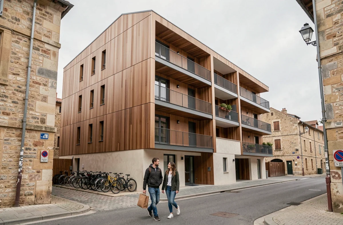 Immeuble résidentiel neuf éligible Pinel dans un quartier dynamique de Bordeaux avec des locataires potentiels